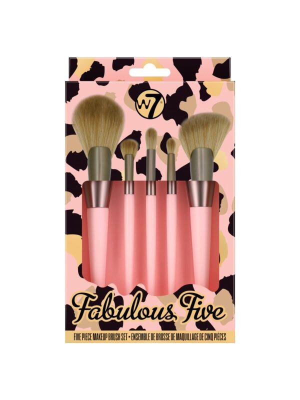 W7 Fabulous Five Makeup Brush Set | Σετ Πινέλων Μακιγιάζ 5τμχ